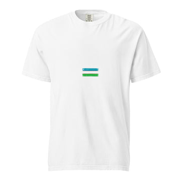 Uzbekistan Flag Tee | Minimal | Vexillum