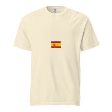 Spain Flag Tee | Minimal | Unisex | Heavyweight Cotton