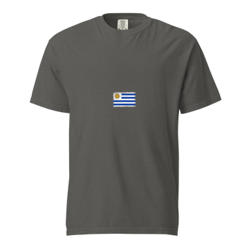 Uruguay Flag Tee | Minimal | Unisex | Heavyweight Cotton