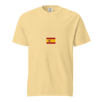 Spain Flag Tee | Minimal | Unisex | Heavyweight Cotton