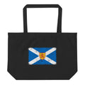 Scotland flag large tote bag in Black, vintage-washed print, flag centred on the front of the bag, front view