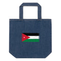 Jordan flag denim tote bag in Default Title, vintage-washed print, flag centred on the front of the bag, front view