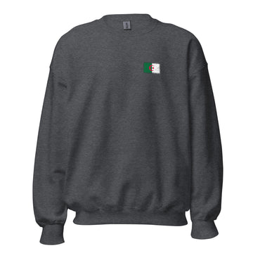 Algeria Flag Crew Sweatshirt | Front | Unisex | Classic Fleece