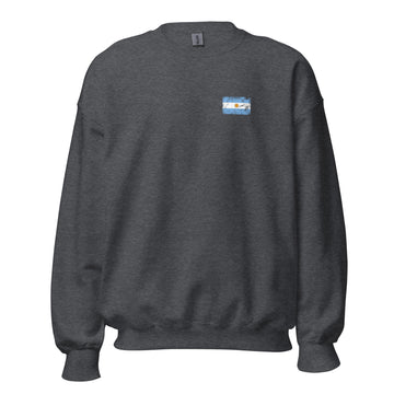 Argentina Flag Crew Sweatshirt | Front | Unisex | Classic Fleece