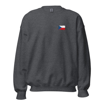 Czechia Flag Crew Sweatshirt | Front | Unisex | Classic Fleece