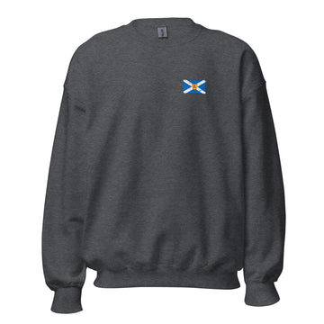 Scotland Flag Crew Sweatshirt | Front | Unisex | Classic Fleece