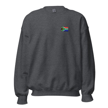 South Africa Flag Crew Sweatshirt | Front | Unisex | Classic Fleece