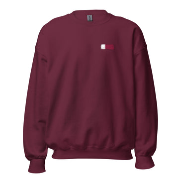 Qatar Flag Crew Sweatshirt | Front | Unisex | Classic Fleece
