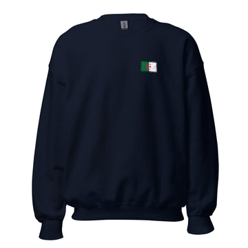 Algeria Flag Crew Sweatshirt | Front | Unisex | Classic Fleece