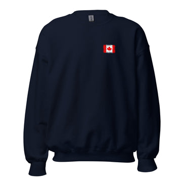 Canada Flag Crew Sweatshirt | Front | Unisex | Classic Fleece