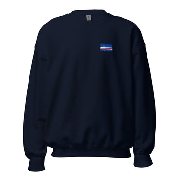 Cape Verde Flag Crew Sweatshirt | Front | Unisex | Classic Fleece