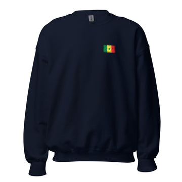 Senegal Flag Crew Sweatshirt | Front | Unisex | Classic Fleece