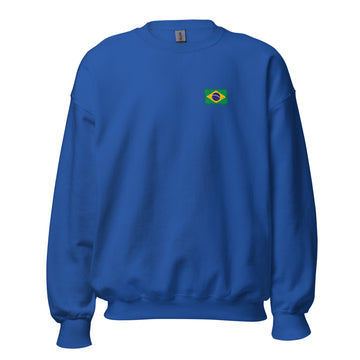 Brasil Flag Crew Sweatshirt | Front | Unisex | Classic Fleece