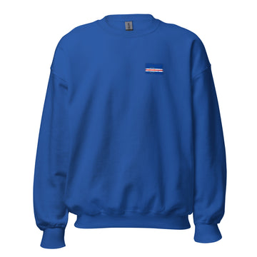 Cape Verde Flag Crew Sweatshirt | Front | Unisex | Classic Fleece