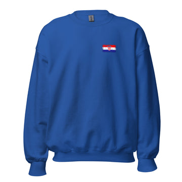Croatia Flag Crew Sweatshirt | Front | Unisex | Classic Fleece