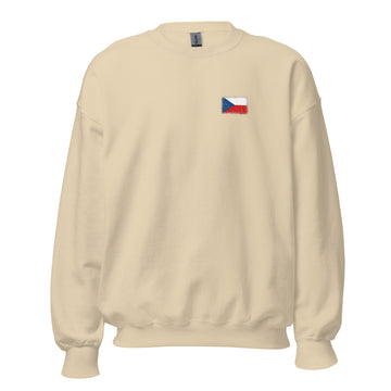 Czechia Flag Crew Sweatshirt | Front | Unisex | Classic Fleece