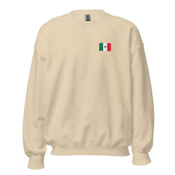 Mexico Flag Crew Sweatshirt | Front | Unisex | Classic Fleece