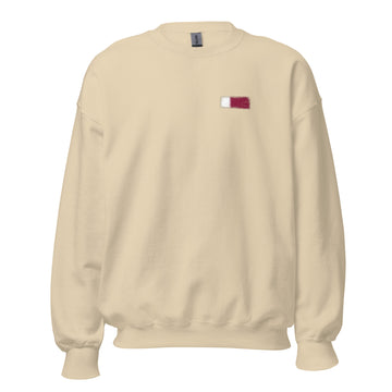 Qatar Flag Crew Sweatshirt | Front | Unisex | Classic Fleece