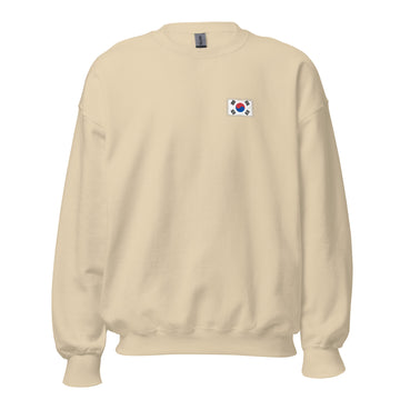 South Korea Flag Crew Sweatshirt | Front | Unisex | Classic Fleece