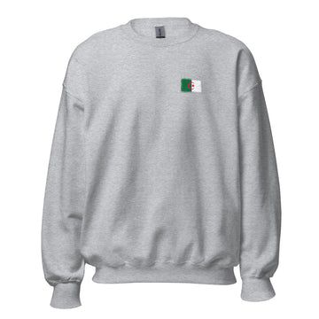 Algeria Flag Crew Sweatshirt | Front | Unisex | Classic Fleece