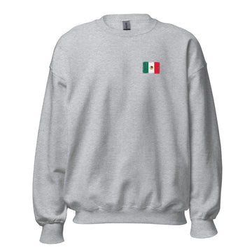 Mexico Flag Crew Sweatshirt | Front | Unisex | Classic Fleece