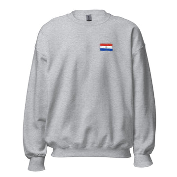 Paraguay Flag Crew Sweatshirt | Front | Unisex | Classic Fleece