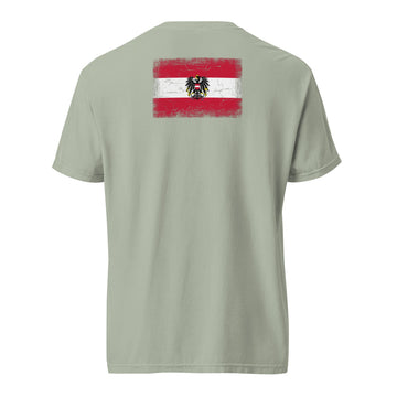 Austria Flag Tee | Back Print | Unisex | Heavyweight Cotton