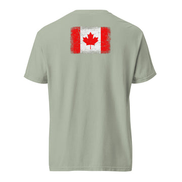 Canada Flag Tee | Back Print | Unisex | Heavyweight Cotton