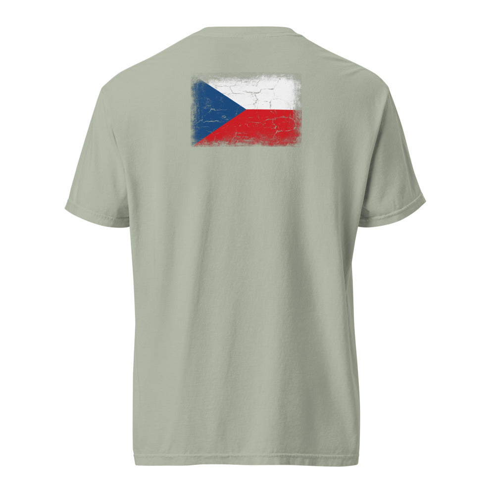 Czechia Flag Tee — Back — Bay