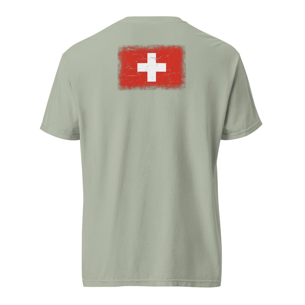 Switzerland Flag Tee — Back — Bay