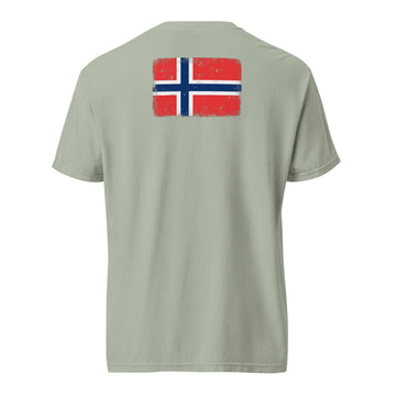 Norway Flag Tee | Back Print | Unisex | Heavyweight Cotton