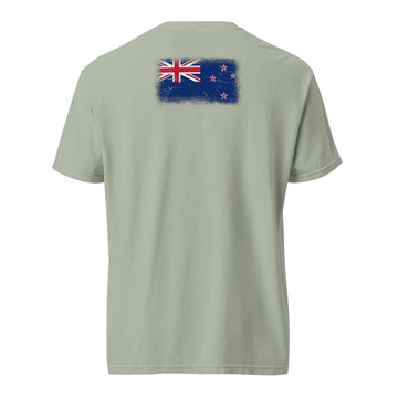 New Zealand Flag Tee | Back Print | Unisex | Heavyweight Cotton