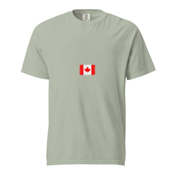 Canada Flag Tee | Minimal | Unisex | Heavyweight Cotton