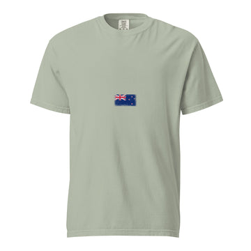 New Zealand Flag Tee | Minimal | Unisex | Heavyweight Cotton