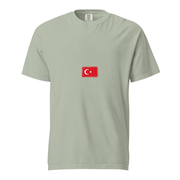 Turkey Flag Tee | Minimal | Unisex | Heavyweight Cotton