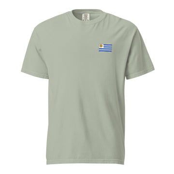 Uruguay Flag Tee | Front | Unisex | Heavyweight Cotton