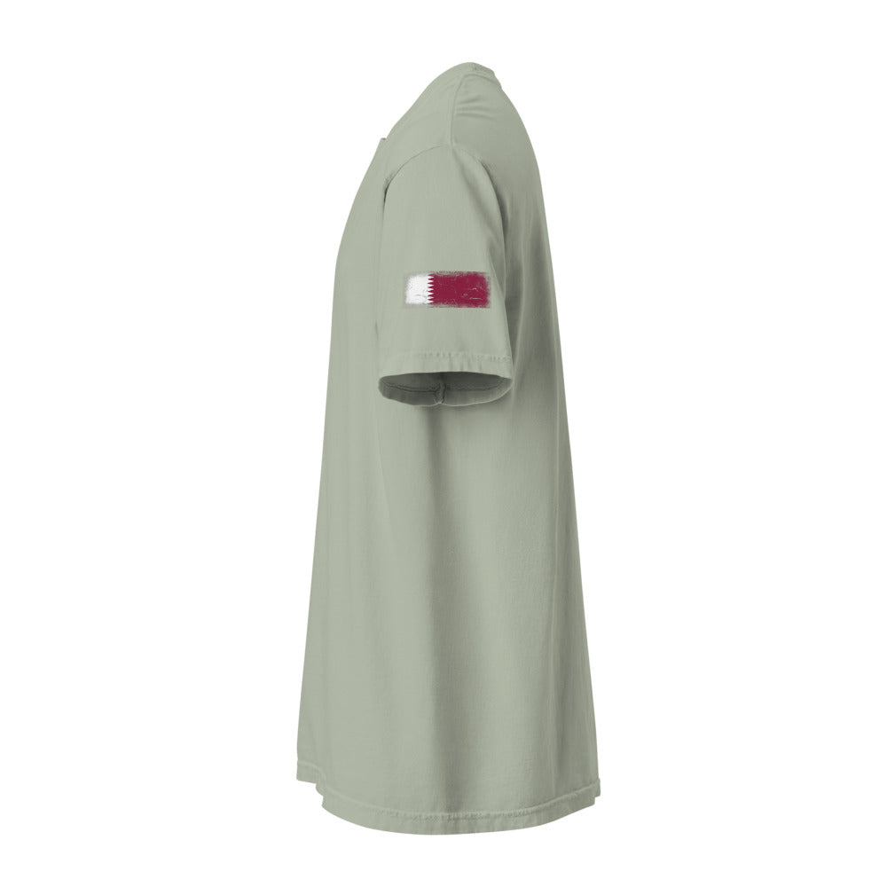 Qatar Flag Tee — Sleeve — Bay