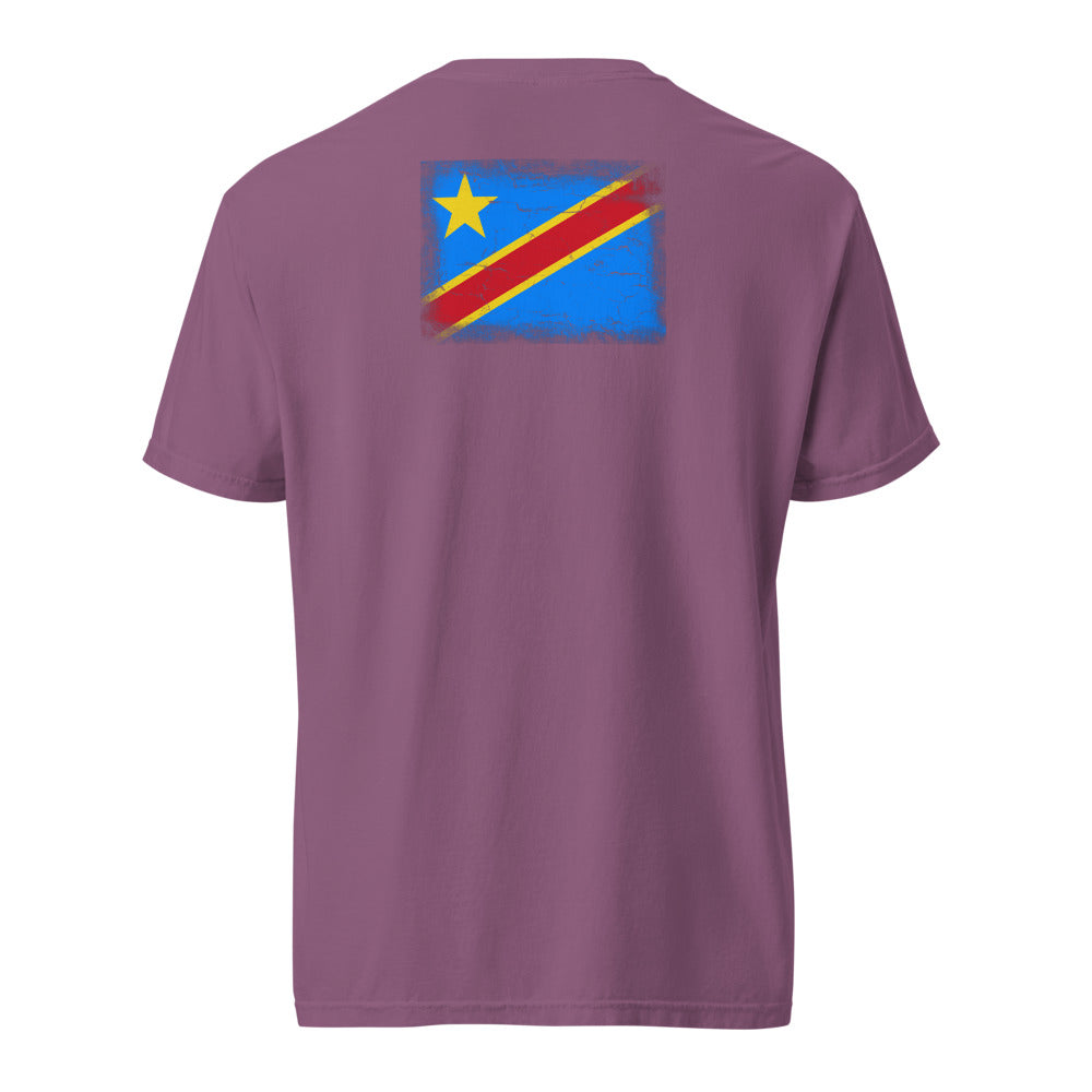 Congo Flag Tee — Back — Berry
