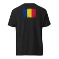 Romania Flag Tee — Back — Black