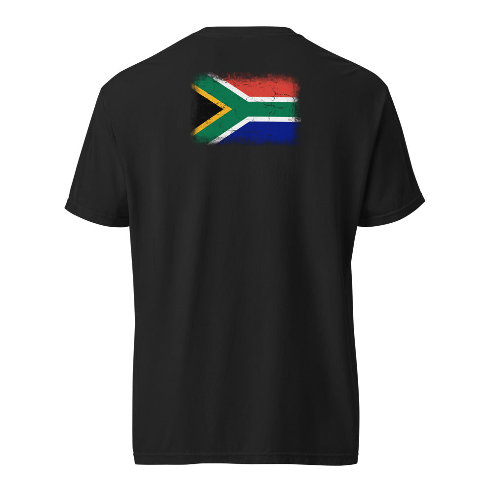 South Africa Flag Tee — Back — Black