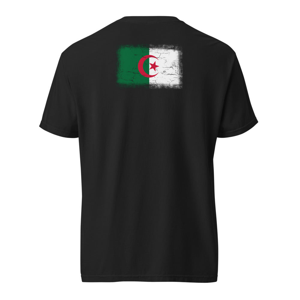 Algeria Flag Tee — Back — Black