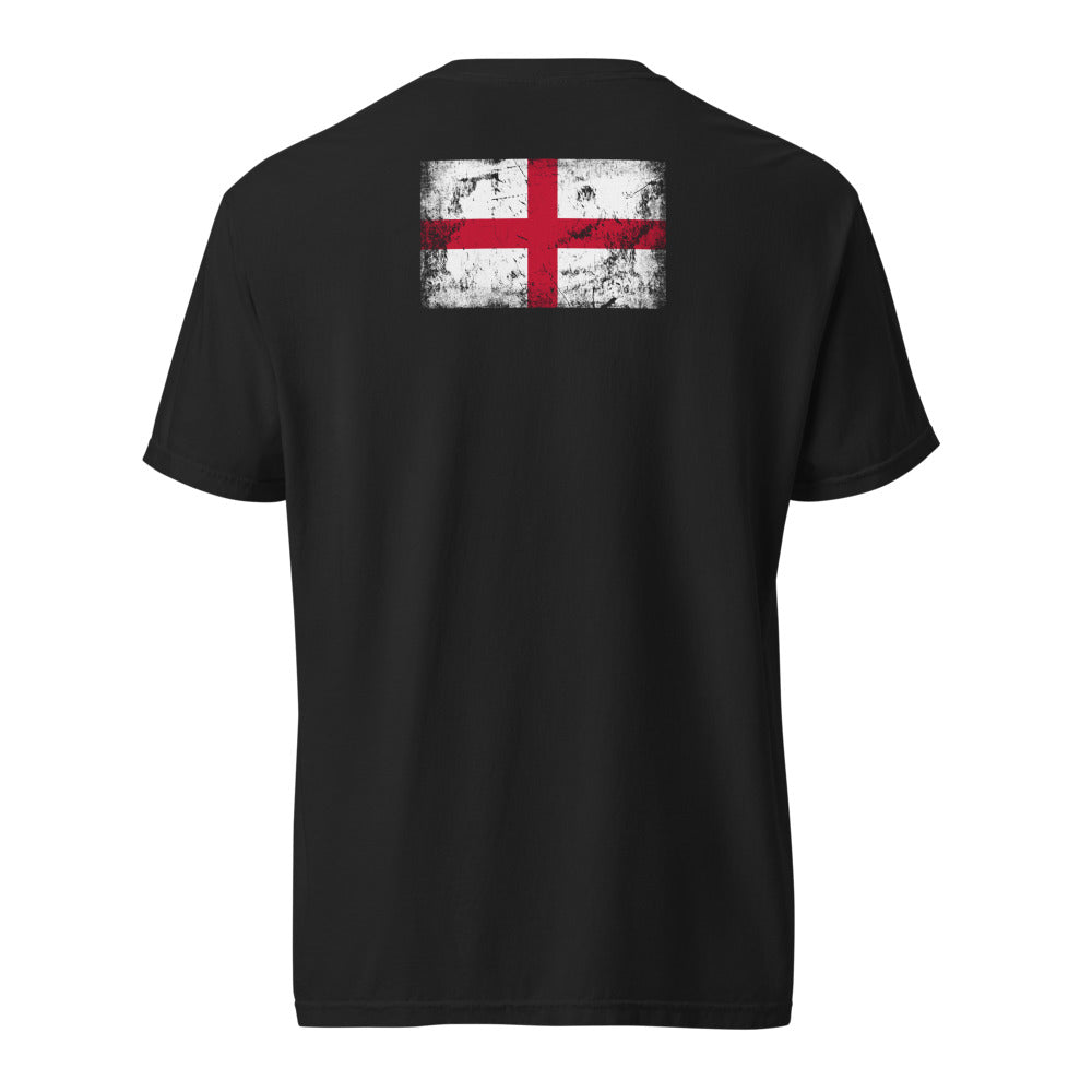 England Flag Tee — Back — Black