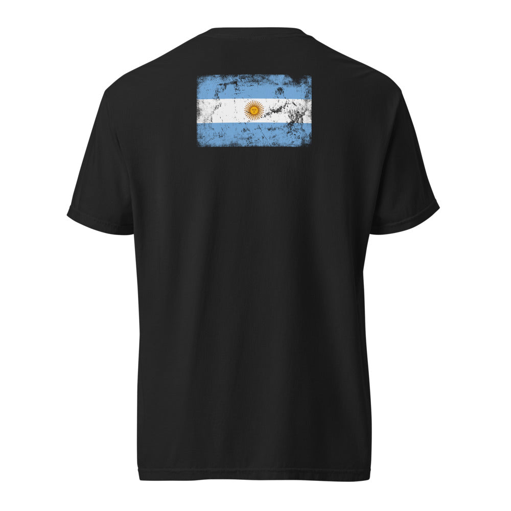 Argentina Flag Tee — Back — Black