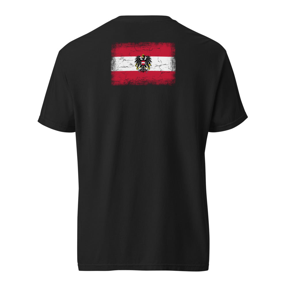 Austria Flag Tee — Back — Black