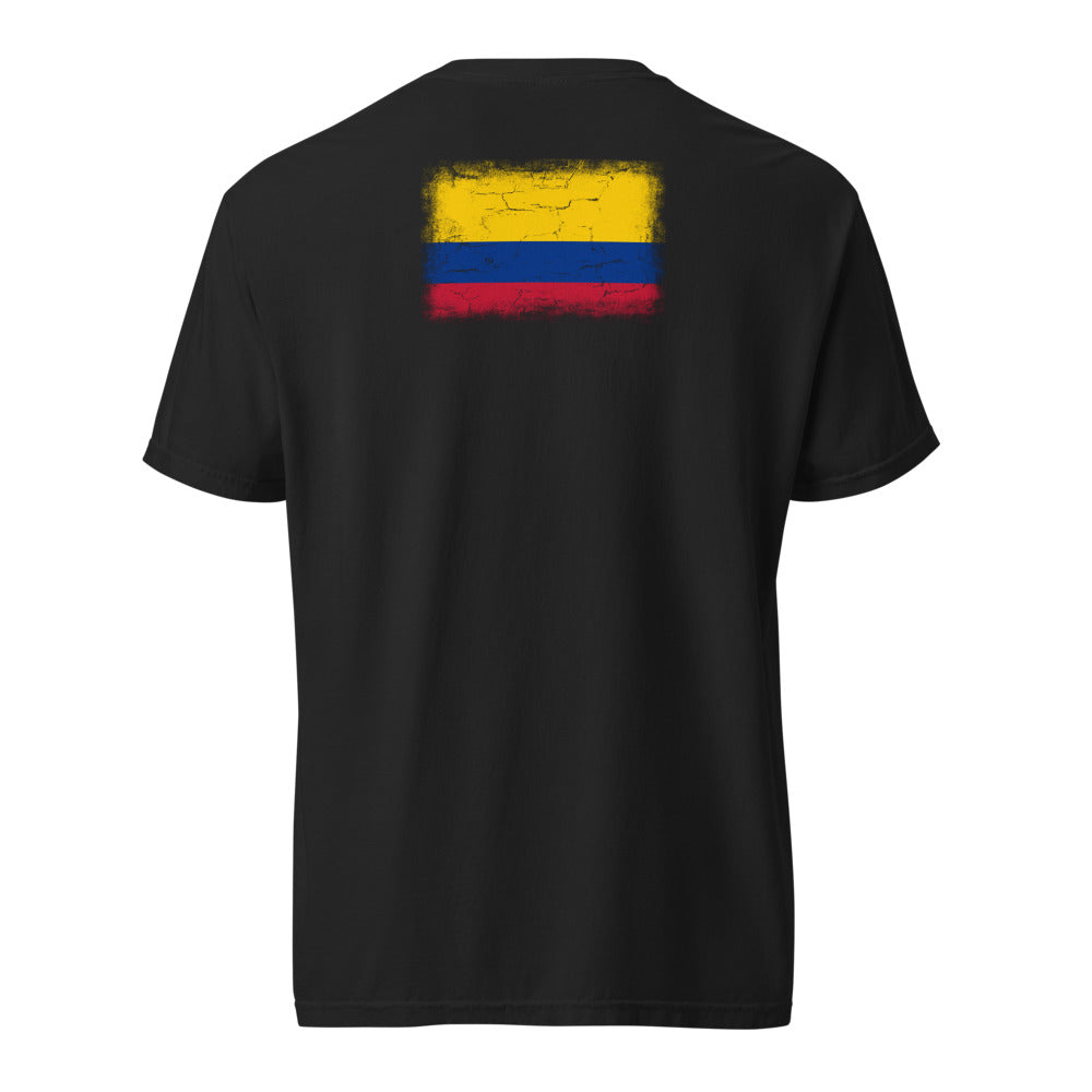 Colombia Flag Tee — Back — Black
