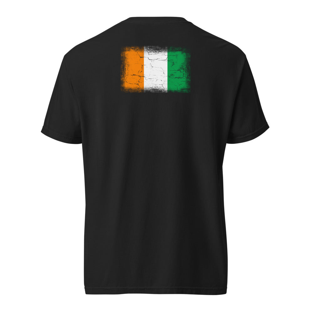 Côte d'Ivoire Flag Tee — Back — Black