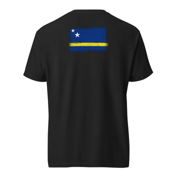 Curaçao Flag Tee | Back Print | Unisex | Heavyweight Cotton