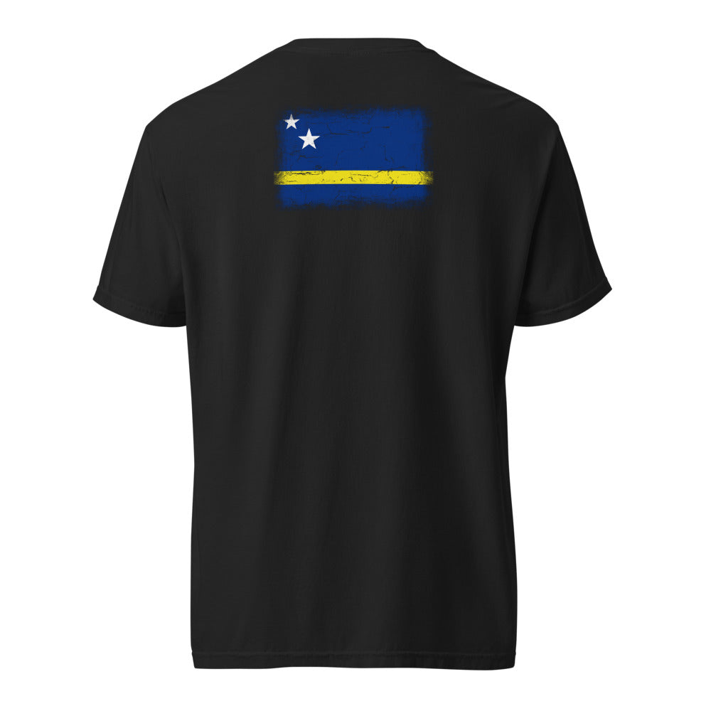 Curacao Flag Tee — Back — Black