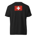 Switzerland Flag Tee — Back — Black