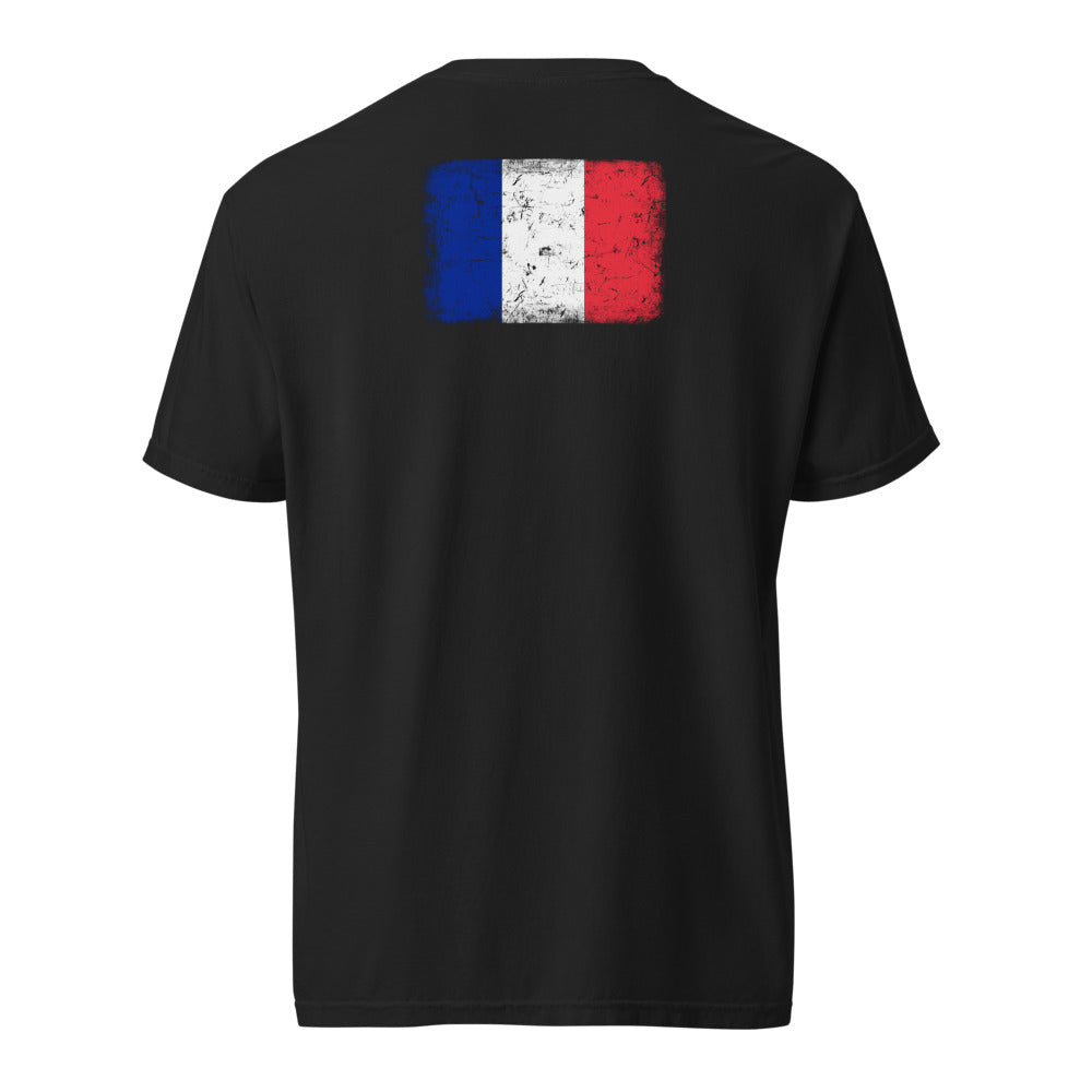 France Flag Tee — Back — Black